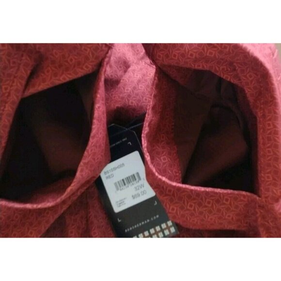 Ben Sherman Shorts Mens 32 Stretch Fit Red Summer - Picture 13 of 16